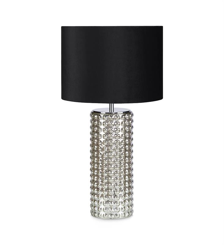 PROUD Table lamp with lampshade black / silver MARKSLOJD 107490