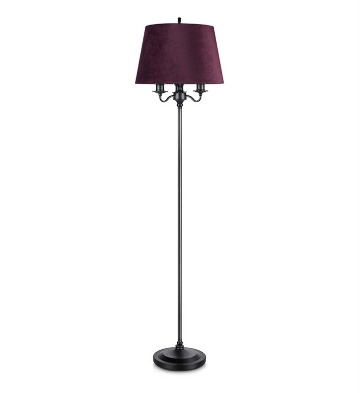JAMIE Floor lamp with shade black / purple MARKSLOJD 107530