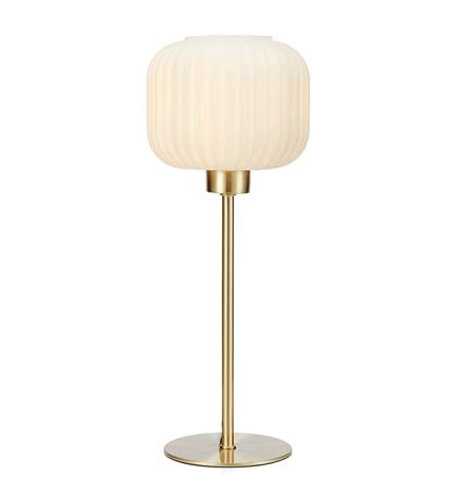 SOBER Lampa stołowa 1 płom. złota satyna/biała Markslojd 108120