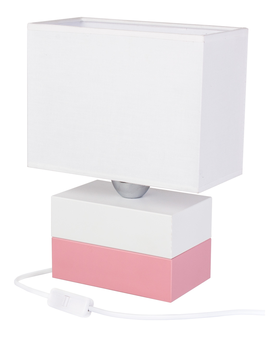 Lampa stołowa Colorato 411.35.22 biała różowa Hellux
