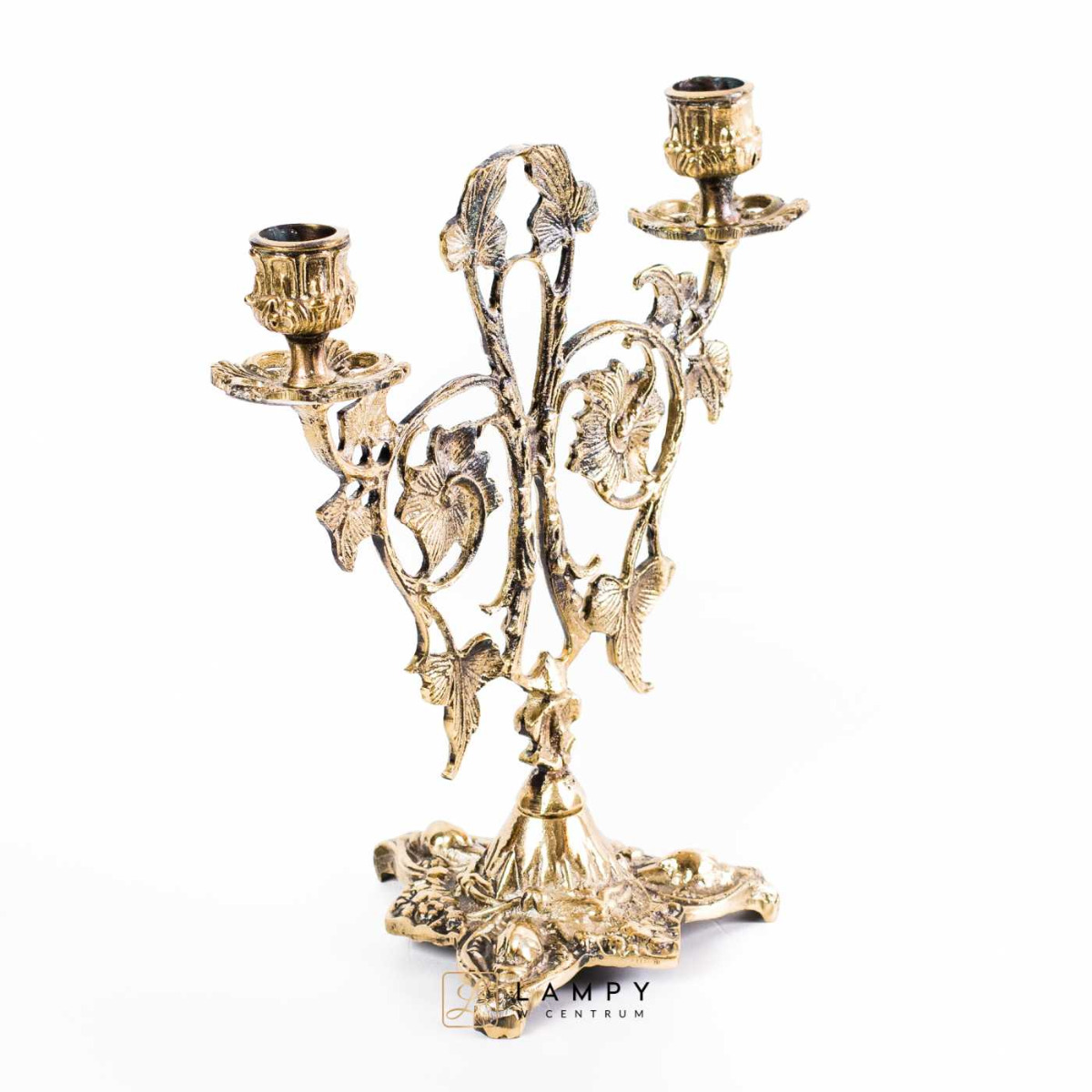 Brass candle holder VINE, 2 arms No. 221