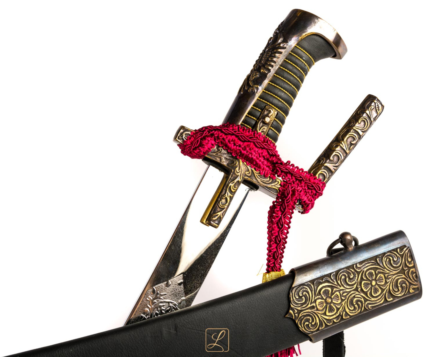 Polish Hussar saber from the first half XVII century with scabbard - replica